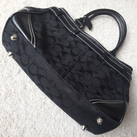 COACH black fabric and leather bag 2005 - Picture 3 of 7